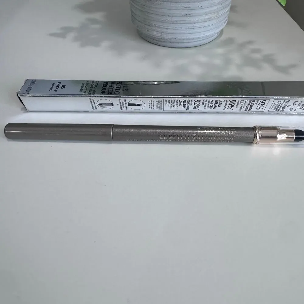 Lancome Le Stylo Waterproof Long Lasting Eyeliner Metallic Silver ERIKA F 05